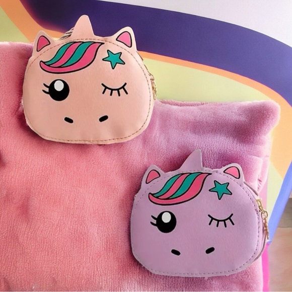 ‼️$7‼️ Cute Tiny Unicorn Purse with Rope Strap Zipper Closure 🦄 - Picture 1 of 14